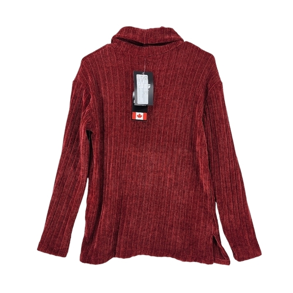 GG Collection Women's Ribbed Knit Cowl Neck Sweater - P/S - Picture 3 of 3